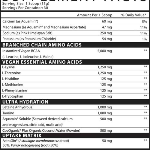 amino all flavors facts